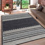 Conceptum Alfombra de Algodón 100% 80 x 50 cm Blanco, Gris y Negro
